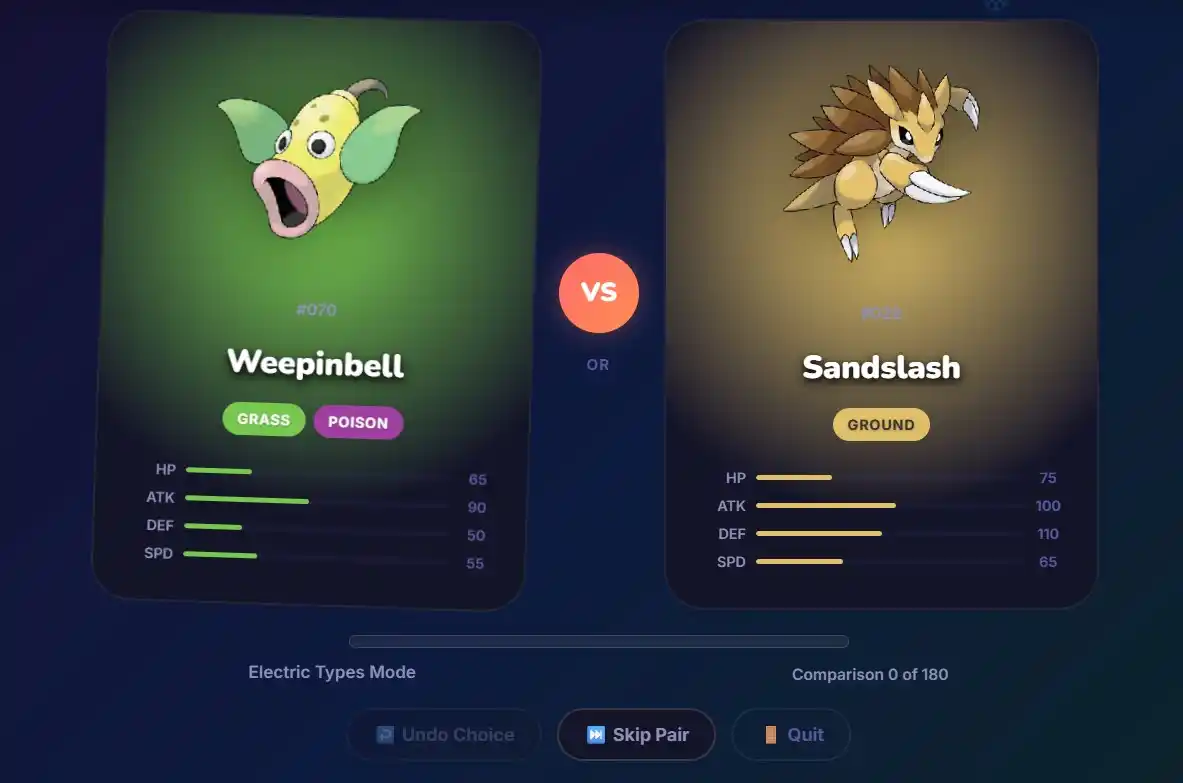 favorite electric pokemon picker