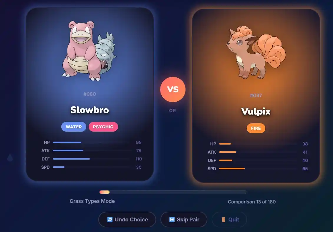 favorite grass pokemon picker