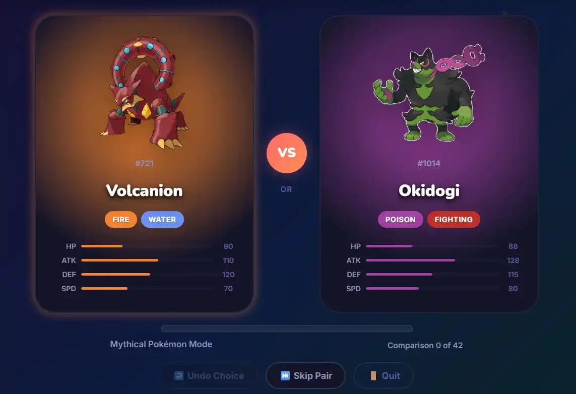 favorite mythical pokemon picker