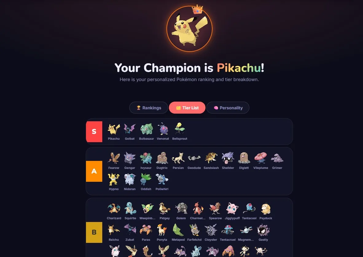 favorite shiny pokemon picker result