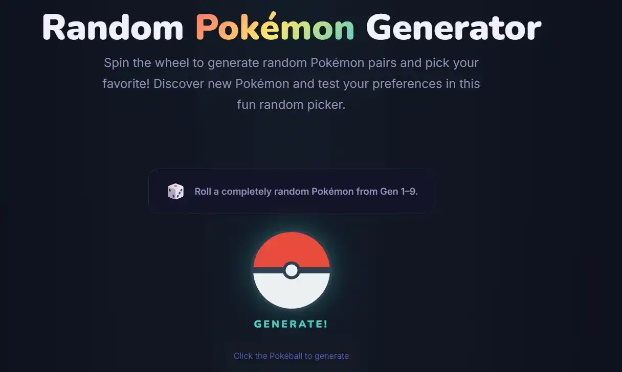 random pokemon picker